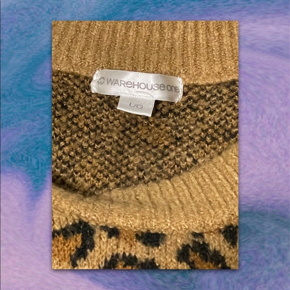 ♥︎ Warehouse One Leopard Print Sweater ♥︎ - Picture 4 of 5